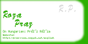 roza praz business card